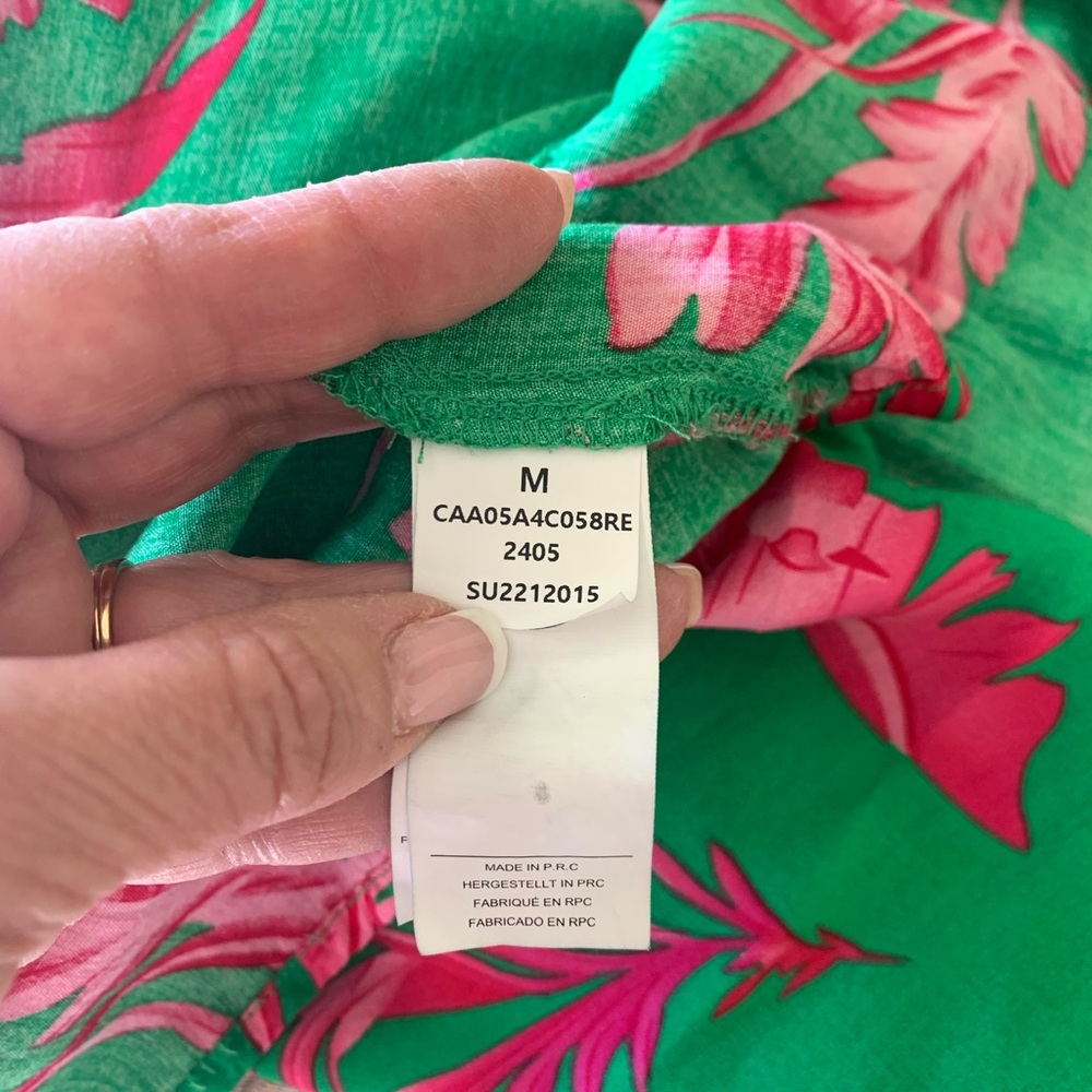 Cupshe Green and Pink Floral Midi Dress - Picture 5 of 5